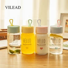 VILEAD 300 мл Hello Letter свечи в стеклянной чашке модные чашки для питья для мужчин и женщин студентов простой портативный свежий прекрасный бутылка