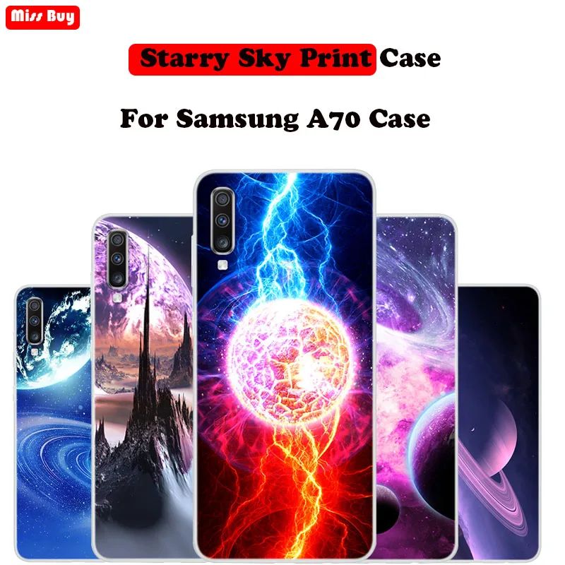 For Samsung Galaxy A70 Case A 70 Silicone Soft A51 A61 A71 A81 A91 A31 A21 A41 Cover Starry Stars |