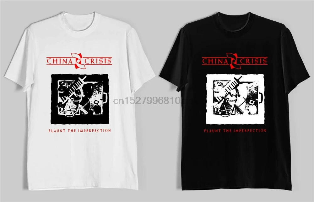 New China Crisis Band Flaunt The Imperfection MenS Black T-Shirt Size S-2Xl Streetwear Tee Shirt |