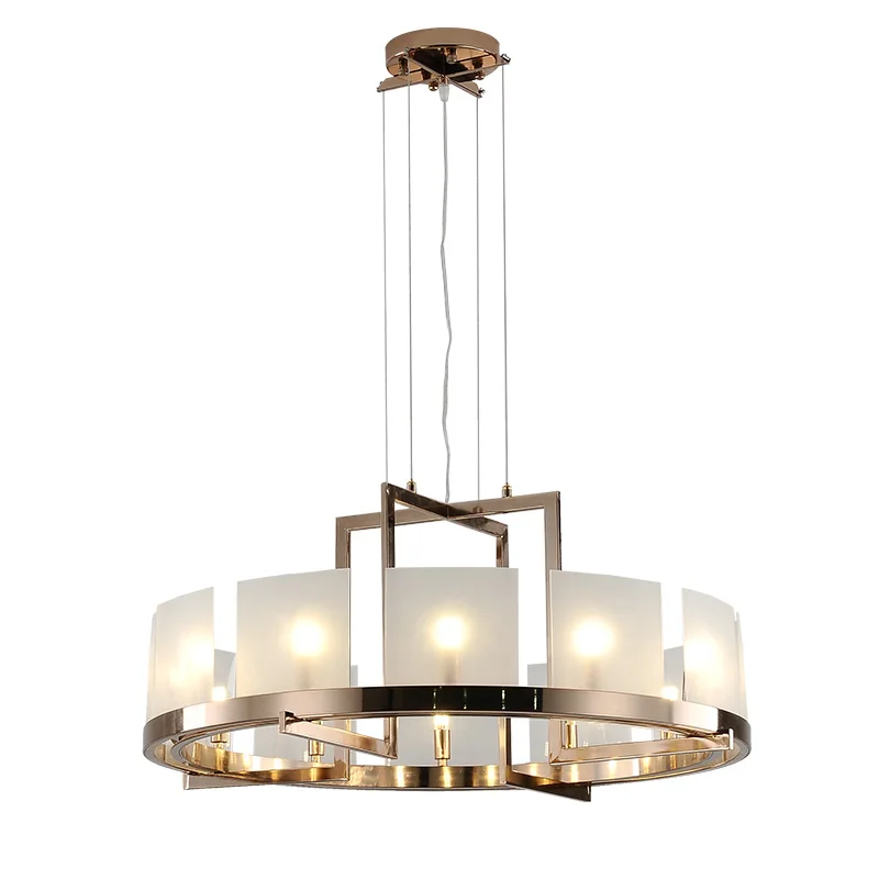 Люстра для гостиной в стиле пост-модерн Минималистичная железная лампа цвета