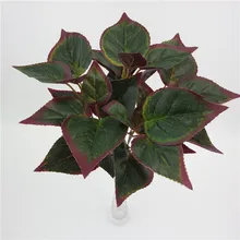 Simulation Plant Plastic Decor Artificial Scindapsus Fake Leaf Green Garden Ornament Real Touch Home