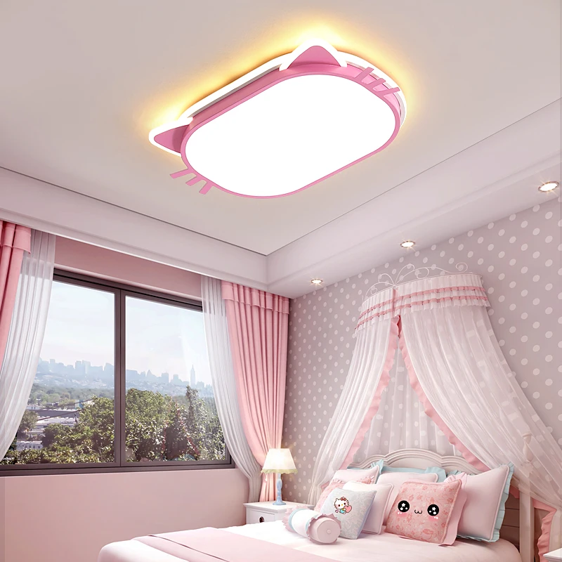 

Cartoon cat kids room led chandelier irom+acrylic eyesight Children room Girl room chandelier lighting lampara techo