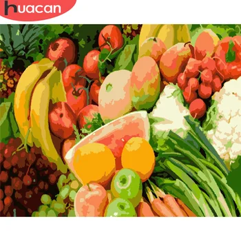 

HUACAN DIY Pictures By Number Fruit Kits Painting By Numbers Food Drawing On Canvas Hand Painted Paintings Art Gift Home Decor
