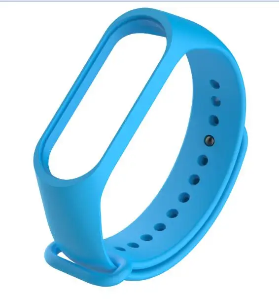 Цветной браслет mi band 4/3, аксессуары pulseira mi band 4, сменный силиконовый ремешок на запястье для xiaomi mi4, умный браслет на запястье - Цвет: sky blue