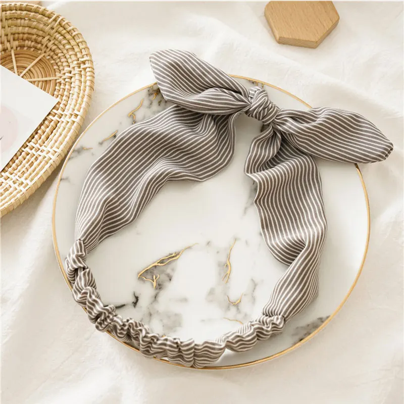 Розовый Women Sweet Hair Bands Print Headbands Retro Hair Accessories Cross Turban Bandage Bandanas Hairband Headwrap Summer Headwear - Цвет: Розовый