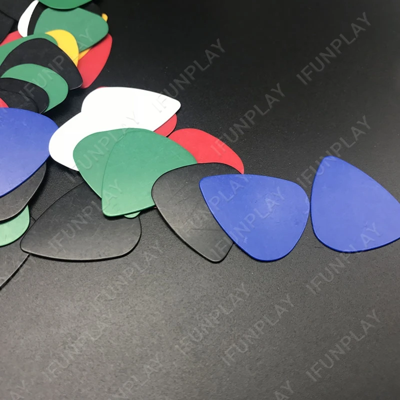 Multi Color 0.46mm ABS Acoustic Electric Ukulele Guitar Bass Picks Guitar Standard Mediators Plectrum Guitarra Parts 1000pcs