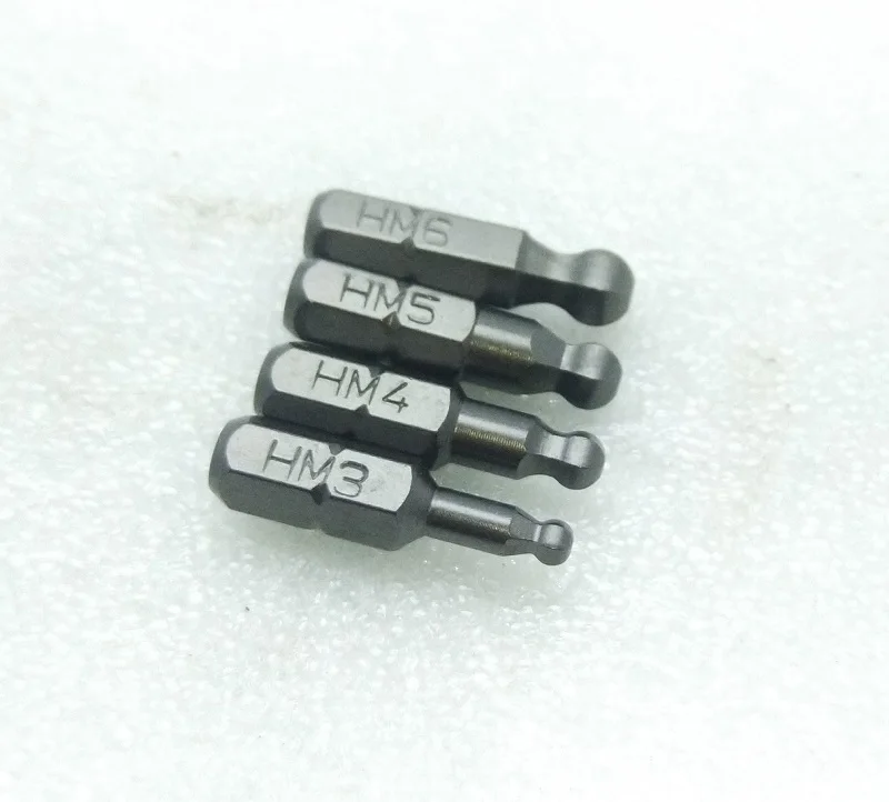 

4Kinds L25mm Magnetic Ball Screwdriver Drill Screw Driver Bits H3 H4 H5 H6 - S2 Steel Hex Screwdriver Bits 1/4"Hand Repair Kit