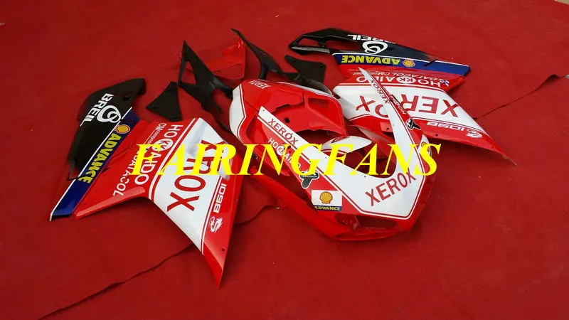 Инъекции Обтекатели на кузов для поездок на мотоцикле DUCATI 848 1098 1198 08 09, 10, 11, 12, поездок на мотоцикле ducati 1098 1198 2008 2012 белые, красные обтекатели комплект+ подарки DC26