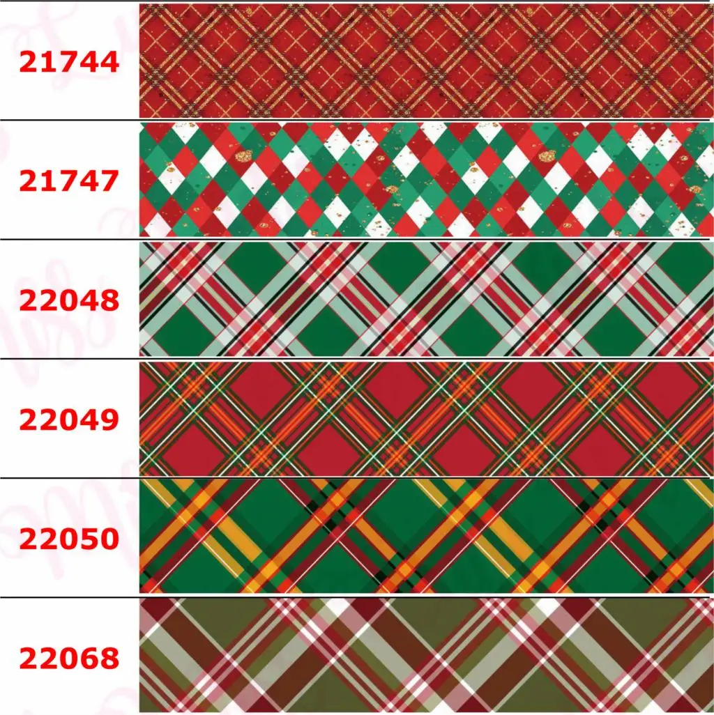 16 мм-75 мм Геометрическая клетчатая серия джинс печатная корсажная/эластичная лента Рождественский шотландский сделай сам бант для волос 50 ярдов/рулон