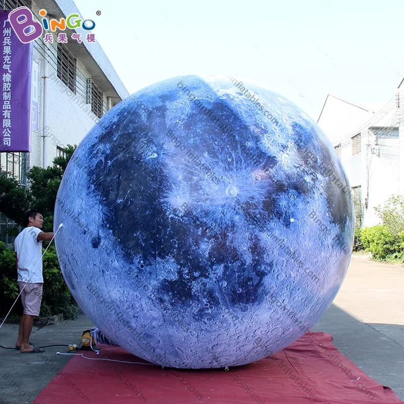 Giant 3 meters diameter inflatable moon model for event decoration