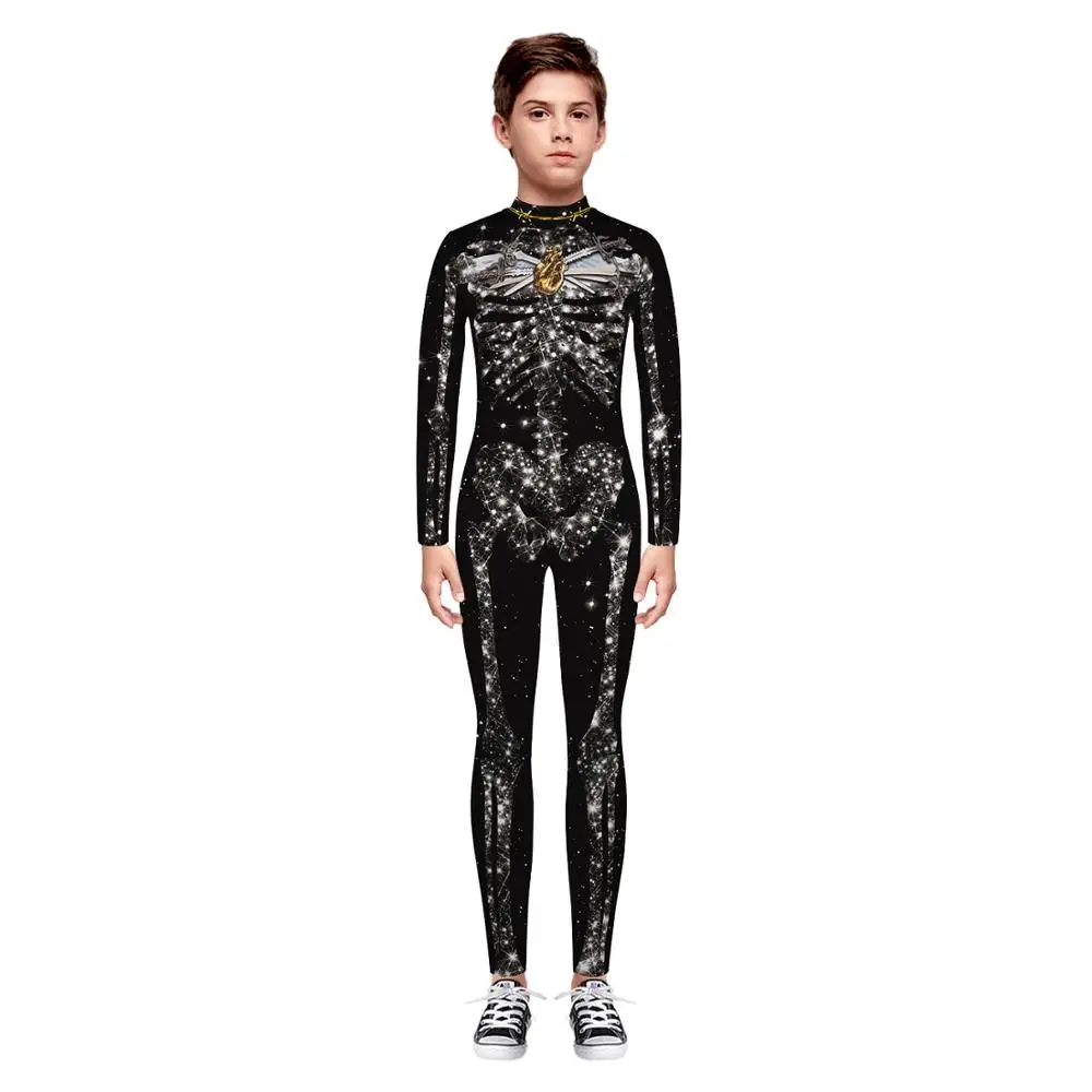 Одежда боди с 3D принтом на Хэллоуин комплект для мальчиков и девочек комбинезоны