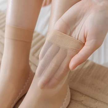 

New Cotton Bottom Sweat-absorbent Anti-hook Silk Ladies Short Socks Velvet Casual Cotton Bottom Sock