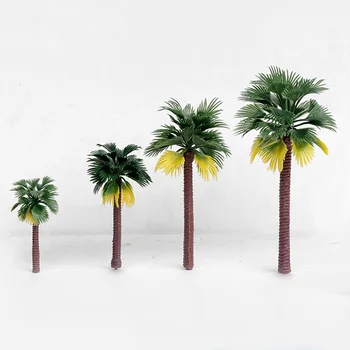 

10pcs Artificial Model Trees 7/8/10/16 cm Plastic Miniature Palm Trees Coconut Rainforest Tree for Home Decor Small Ornaments