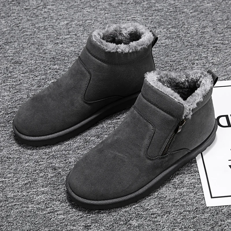Zapatos De Hombre; бархатная теплая хлопковая обувь; удобные зимние мужские ботинки; повседневная мужская обувь с высоким берцем;