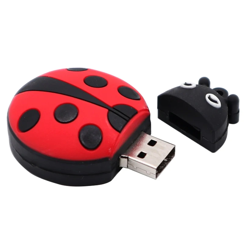 Usb флеш накопитель милый жук персонализированные мини pendrive 4 ГБ 8 16 32 Божья коровка