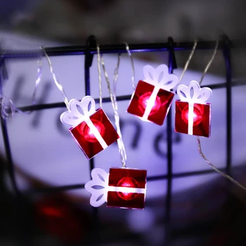 

New 3M 30LEDs Colorful Christmas Decorations Lanterns Christmas Tree Decorations String Lights Gift Shape DIY Party Garden Decor