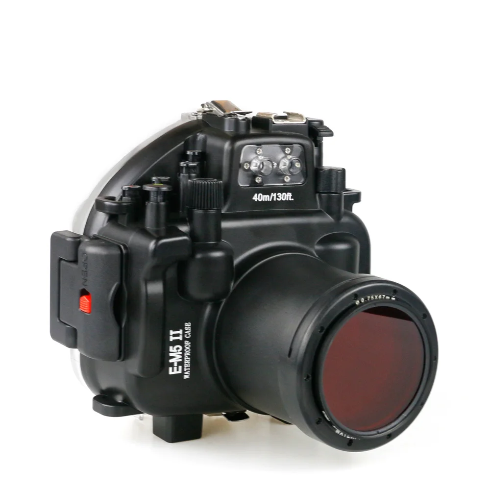 40 м/130ft Водонепроницаемый чехол для цифровой камеры Olympus E-M1 E-P5 E-M5 Mark II E-M10 EP5 EM5 EM5II EM10 футляр для подводных съемок Дайвинг-бокс крышка