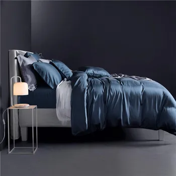 

Lenzing 60 Plain Solid Color Tencel Denim Spring-Summer Silky Cool Feeling Plain Bedding Bed Sheet