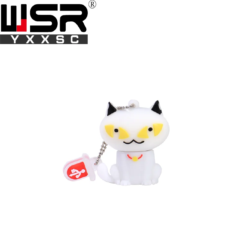 Usb 2,0 флеш-накопитель, 32 ГБ, 64 ГБ, 128 ГБ, милый мультфильм, черный/белый кот, usb флешка, 4 ГБ, 8 ГБ, 16 ГБ, милый высокоскоростной водонепроницаемый компьютер, подарок