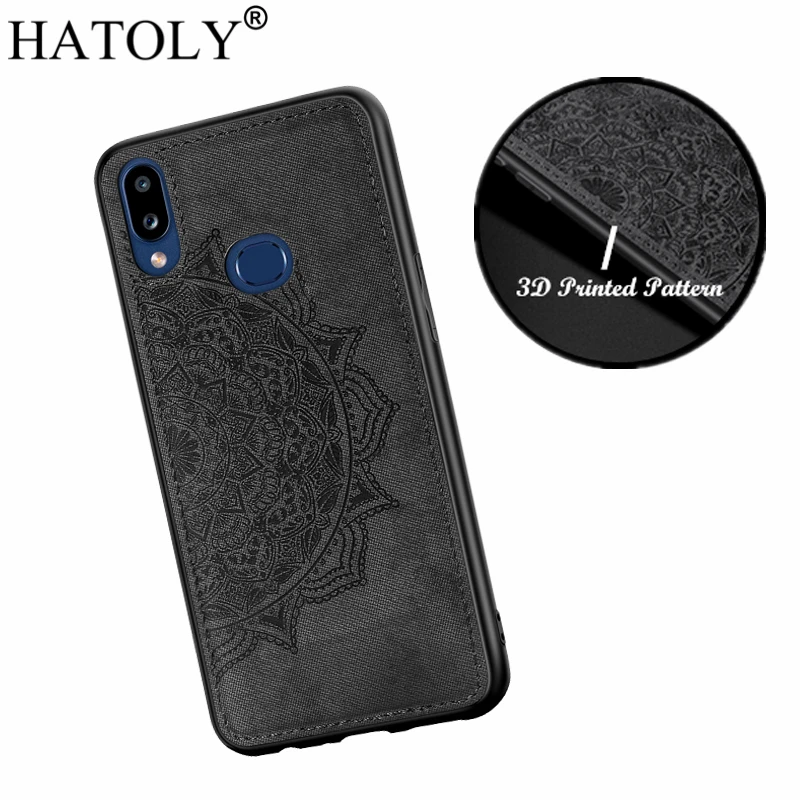 3D Flower Case for Samsung Galaxy A10S Soft Silicone Edge Fabric Hard PC Back Cover Coque 6.2&quot | Мобильные телефоны и