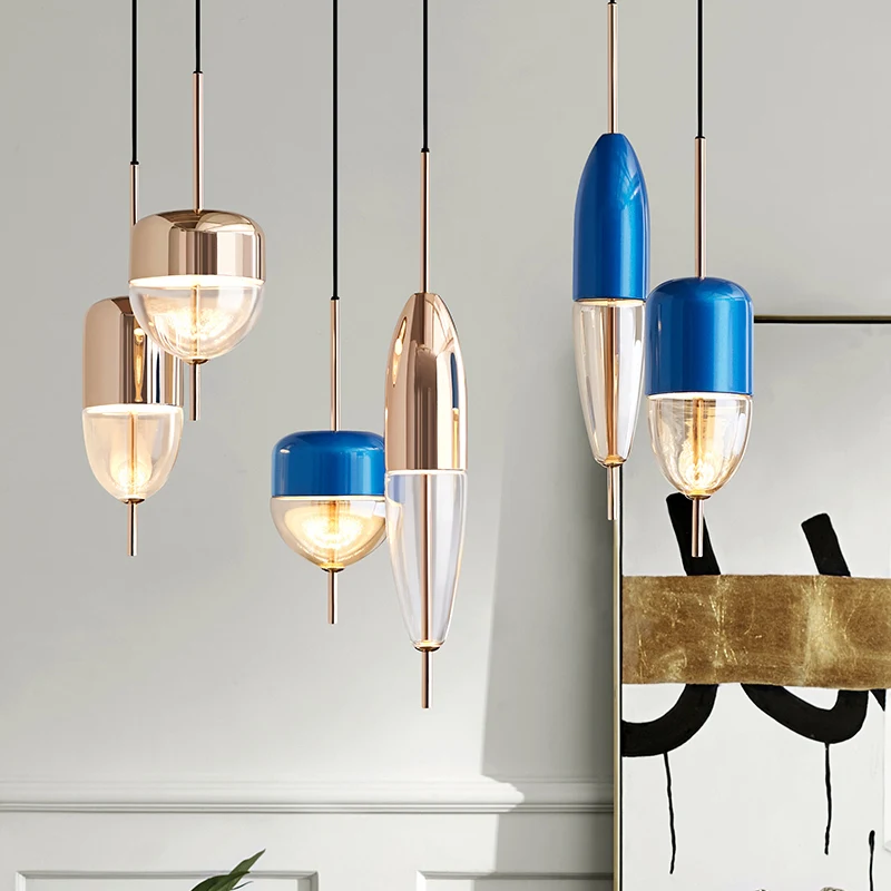 

Nordic Creative Modern Simple Restaurant Pendant Light Livingroom Bedroom Cafe Bar Decoration Lamp With Led Bulbs luminaire