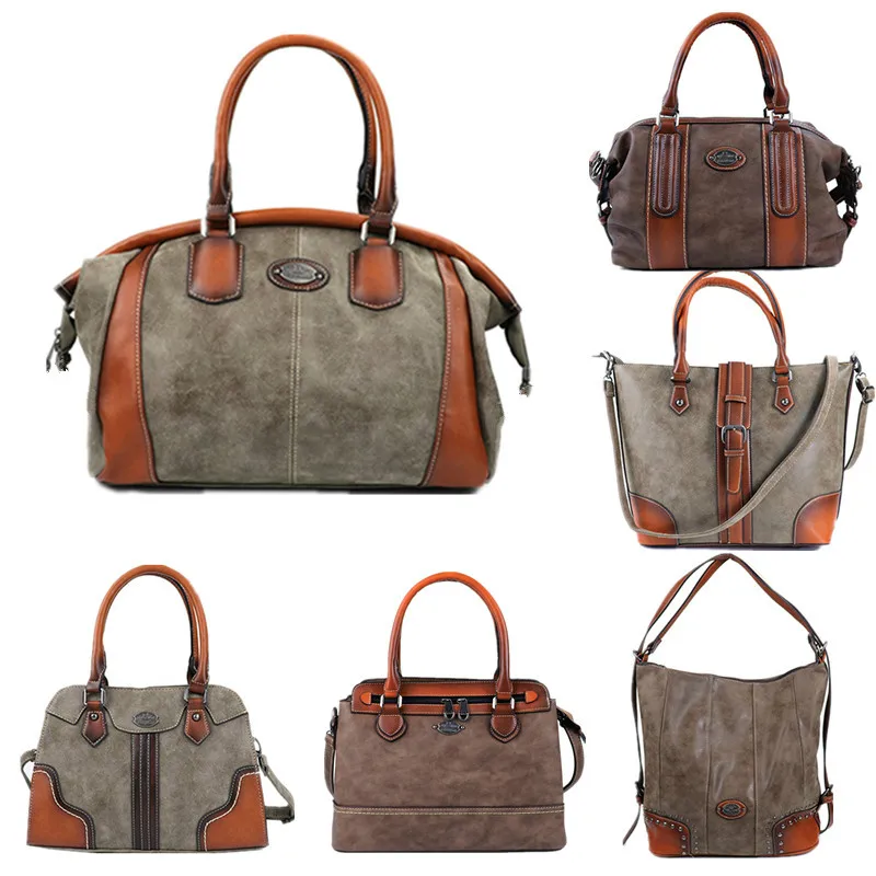 2020 Women's Top Quality Leather Handbags Vintage Large Capacity Shoulder Bag Luxury Designer