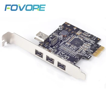 

ieee 1394 firewire PCI e Adapter firewire 1x 1394a + 3x 1394b to PCIe PCI-e Adapter 1394 hub fire wire connector Card