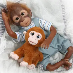 Новый 52 см Boneca macaco bebes Возрожденный детеныш обезьяны Новорожденные Куклы Коллекционные Искусство косплей обезьяны куклы игрушки для детей