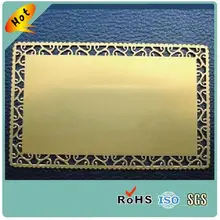 Высококачественный роскошный фигурно вырезанный из нержавеющей стали пустые металлические визитные карточки