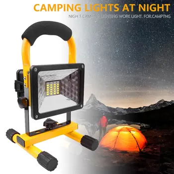

2400LM 24LED Searching Light Work Light 30W Portable Spotlight Rechargeable LED Floodlight Camping Light Solar Charge 3 Modes