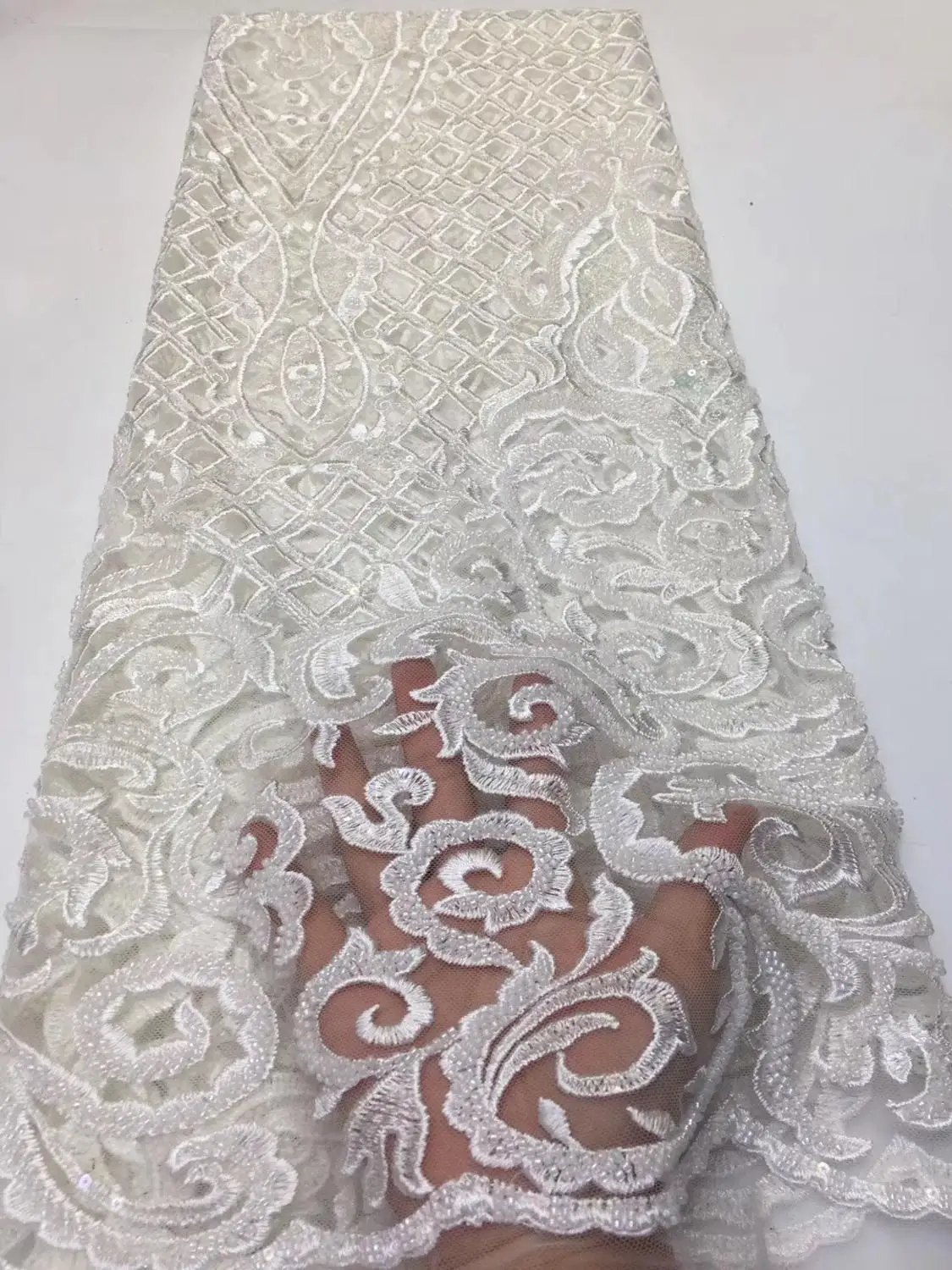 Французская Кружевная Ткань 5yds/pce, красная бусина, блестки, вышивка, ажурная ткань, женские роскошные эксклюзивные вечерние яркие платья, новинка