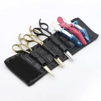 

PU Leather Scissors Bag Wristband Scissor Pouch Storage Bag Barber Hair Cutting Scissor Case Styling Tools