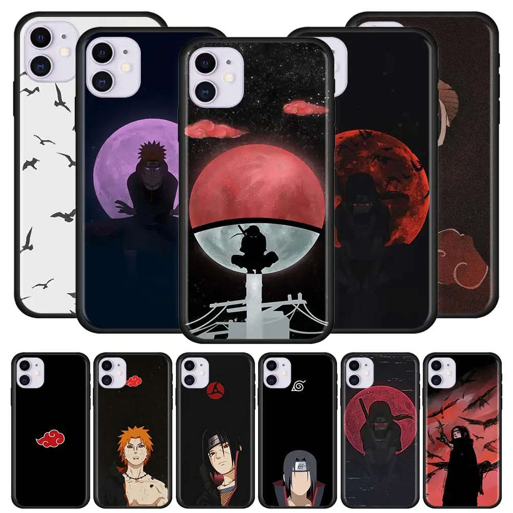 Чехол Akatsuki Pein Konan NARUTO для Apple iPhone 11 Pro Max XS X XR 7 8 6 6S Plus 5 5S SE Черный силиконовый чехол