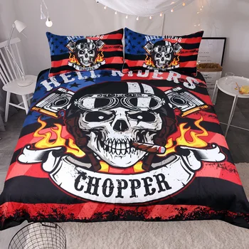 

3D Flag Driver Pattern Quilt Cover with 2 Pillowcase Fashion Bedding 3 Piece Set 3D Printing Available Size Bed Duvet Cover