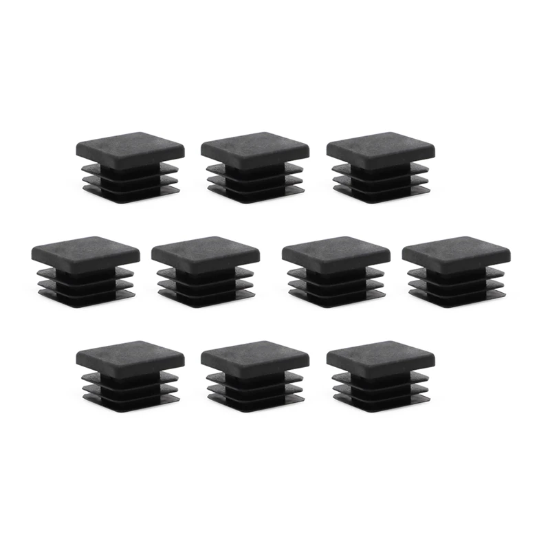 1" Square Plastic End Cap Insert Hole Plug Tube Tubing 1x1 Inch Post Pipe Furniture Chair Leg Hole Plug Blanking End Caps Inner