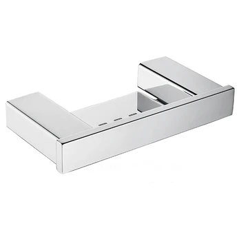 

Square Soap Dishes Holder Wall Mount Stainless Steel Square Soap Holder Silver Color Soap Case Home Decoration Fashion Design-AB
