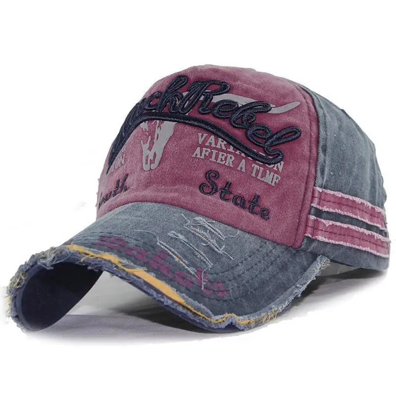 

New Designer Frayed Cap With Visor Fashion Men Women Sport Cap Korean Style Letter Print Fishing Baseball Caps Fisherman Hats