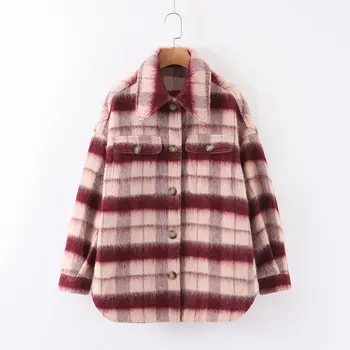 

Woah 2019 XQ8-85 - A218 euramerican fashion wind restoring ancient ways color matching wool coat lapels