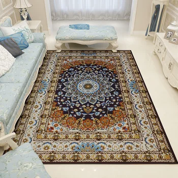 

Beautiful Ethnic Print Art Carpet For Living Room Bedroom Anti-skid Floor Mat Fashion Kitchen Carpet Area