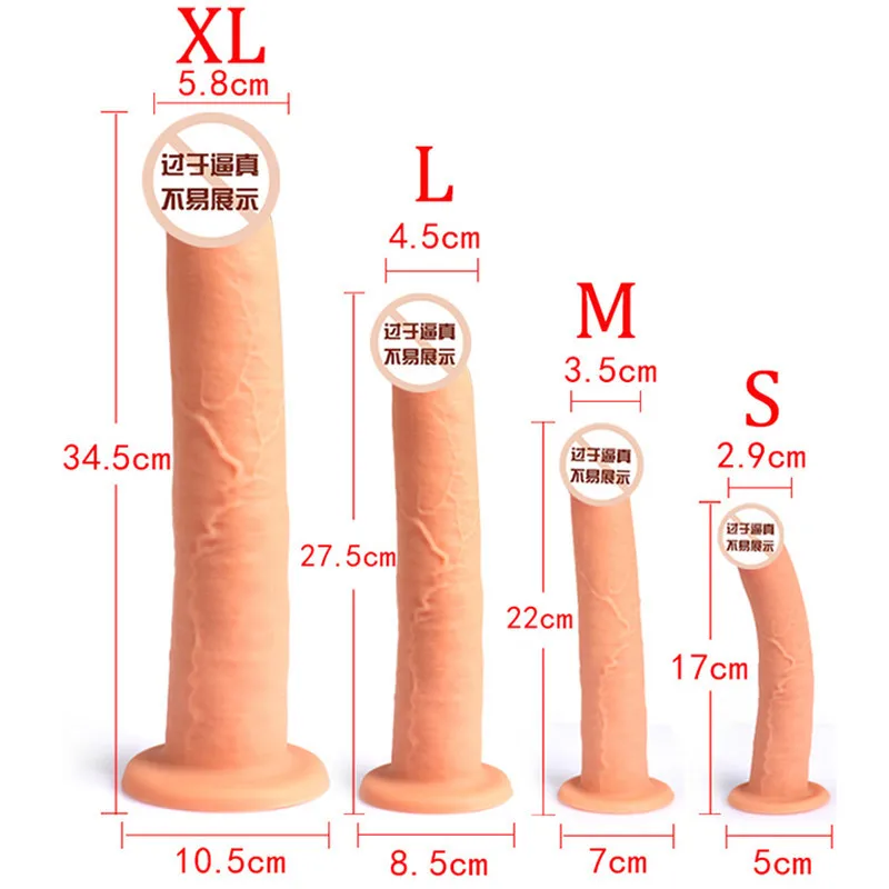 Silicone soft dildo realistic penis female masturbator with suction cup sex toys for woman sex toys