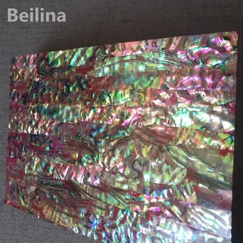 

New Zealand panua abalone shell laminate sheet with red back for wood inlay and home crafts decoration material thickness0.2mm
