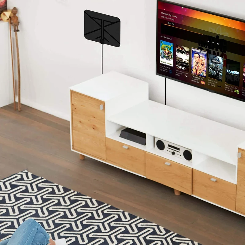 Hdtv Антенна внутренняя цифровая усиленная 60 км с усилитель переключателя сигнала усилитель 4K Hd 1080P Vhf Uhf все ТВ's Freeview местный