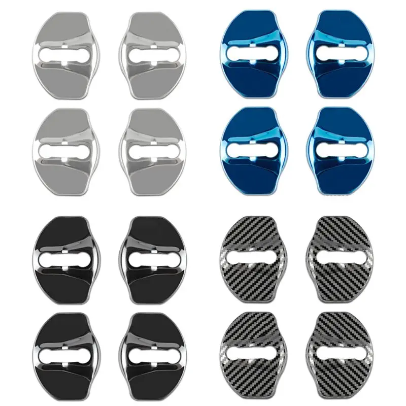 

4PCS 3D Car Door Lock Buckle cover For tesla model 3 model X Car Stickers Car Accessories