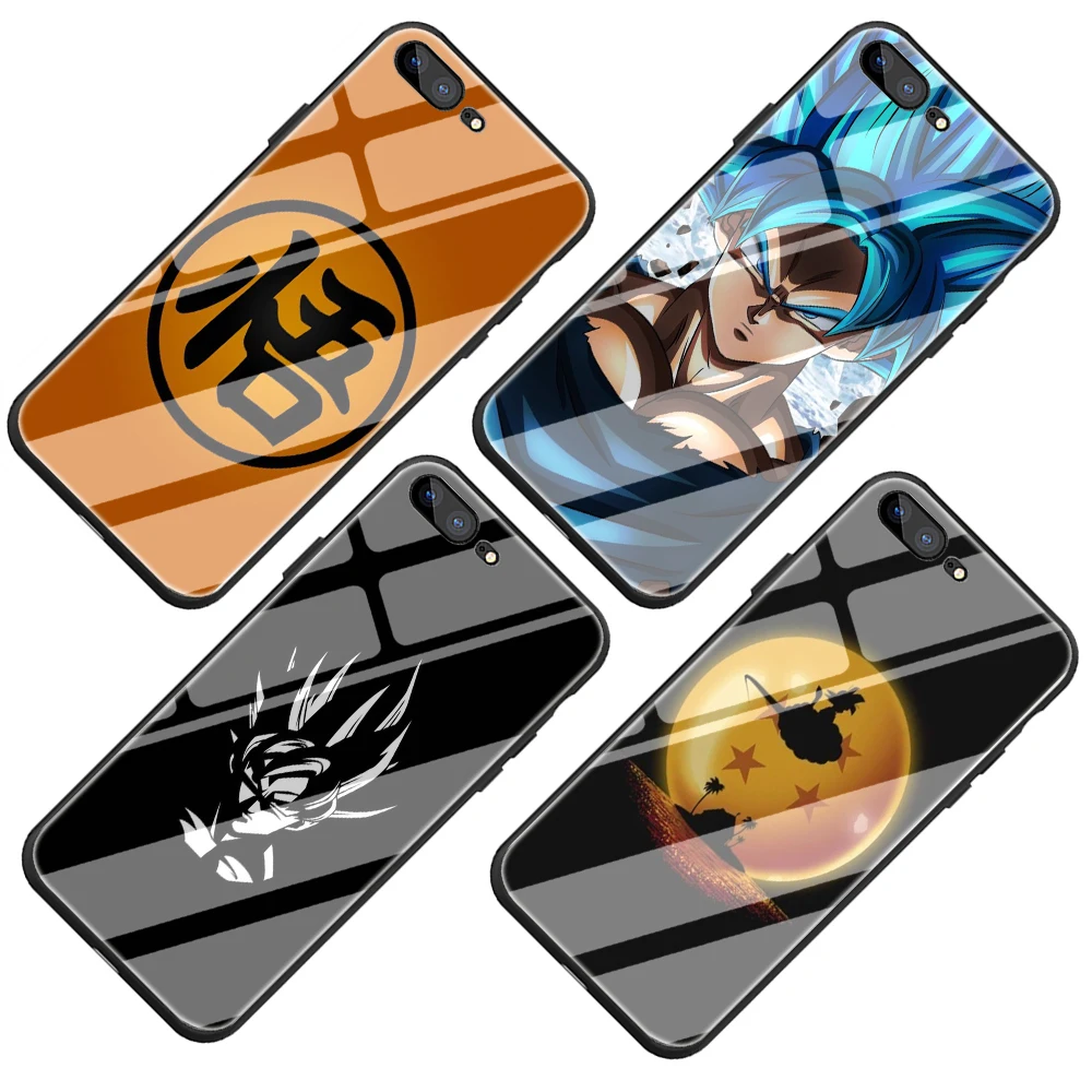 Аниме Dragon Ball и super Goku закаленное Стекло чехол для телефона чехол для iphone 5 5S iphone 6 Plus 6S плюс 7 8 Plus X XS XR 11 Pro Max