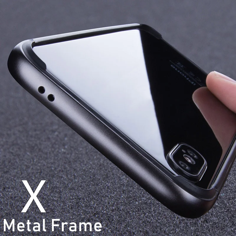 Алюминиевый бампер гибкий силиконовый чехол для iPhone 7 6S 8 XS Max XR XS Роскошный Жесткий металлический каркас мягкий край боковой противоударный бампер