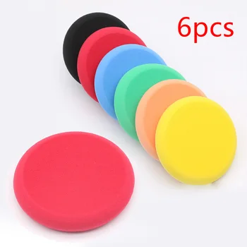 

6PCS Cleaning Polish Foam Pad Car Maintenance Sponge Microfiber Waxing Detailing For Wax/ Polish/ Tire Dressing