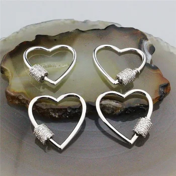 

23mm 10pcs/lot Cz heart shape charm,cubic zirconia micro pave accessories,cz clasp jewelry accessories wholesale