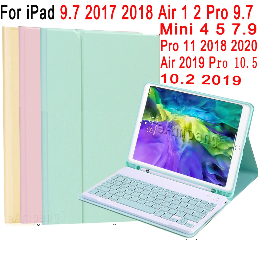 Чехол с клавиатурой для планшета iPad Mini 4 5 2019 9 7 2017 2018 5th 6th Air 1 2 3 3rd Pro 10 11 2020 7th 8th