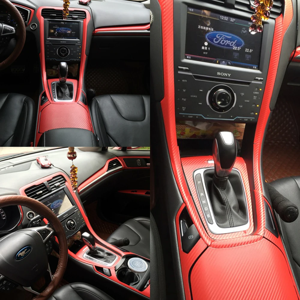 Автомобильный-Стайлинг 3D/5D углеродное волокно Автомобильный интерьер центральная консоль изменение цвета молдинг наклейки для Ford Mondeo MK4/5 2013