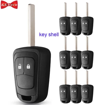 

KEYECU 10pcs for Chevrolet Aveo Sonic Cruze Camaro Equinox Malibu Spark Volt Remote Key Shell Case Fob Housing Cover 2B